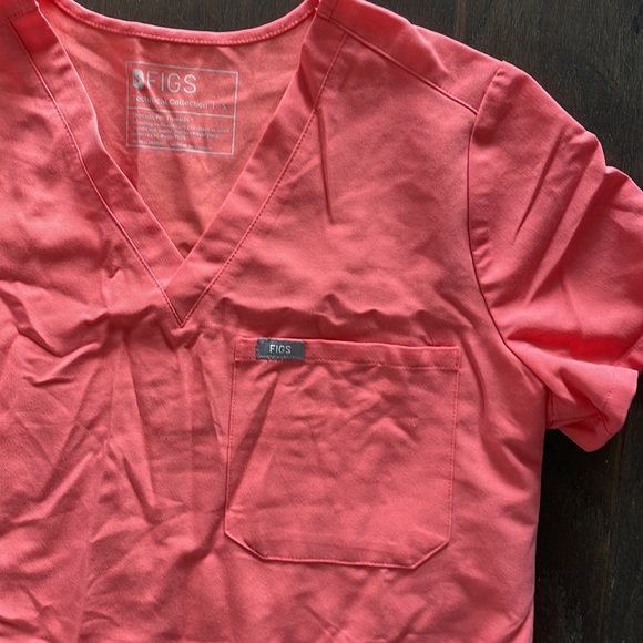 Figs Tops Coral Figs Catarina Scrub Top Poshmark